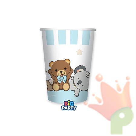 BICCHIERI TEDDY FRIENDS BY THUN CELESTE 250CC 6PZ