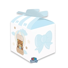 SCATOLINE CUBETTO TEDDY FRIENDS BY THUN CELESTE 10PZ