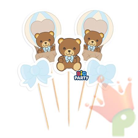 MINI CAKE TOPPER TEDDY FRIENDS BY THUN CELESTE 5PZ