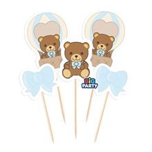 MINI CAKE TOPPER TEDDY FRIENDS BY THUN CELESTE 5PZ