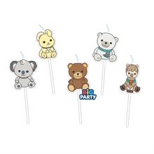 CANDELINE PICKS TEDDY FRIENDS BY THUN 8CM 5PZ
