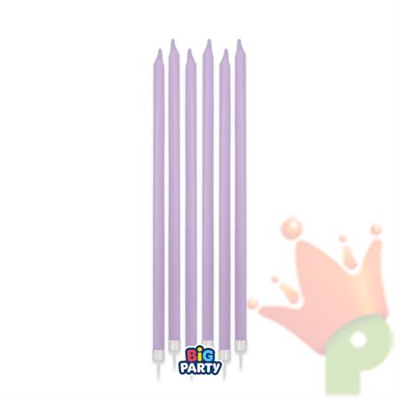 CANDELINE A MATITA LILLA 15CM 12PZ