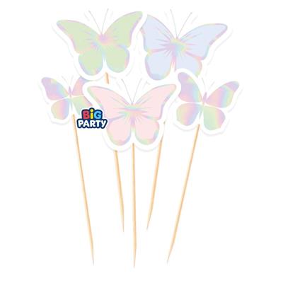 MINI CAKE TOPPER FARFALLE 5PZ
