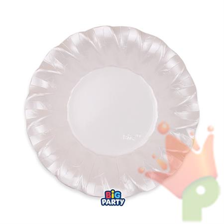 PIATTI FONDI WAVY BIANCO PERLATO 24CM 6PZ