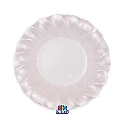 PIATTI FONDI WAVY BIANCO PERLATO 24CM 6PZ
