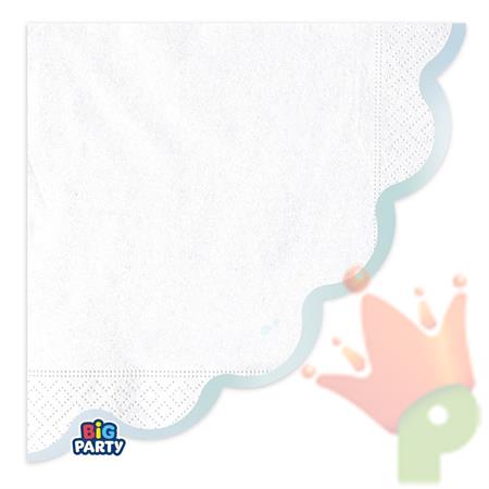 TOVAGLIOLI WAVY CELESTE PERLATO 33X33CM 16PZ