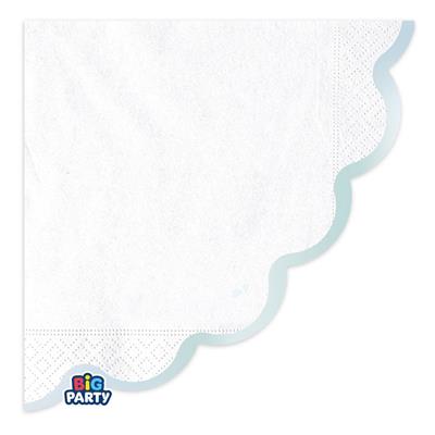 TOVAGLIOLI WAVY CELESTE PERLATO 33X33CM 16PZ