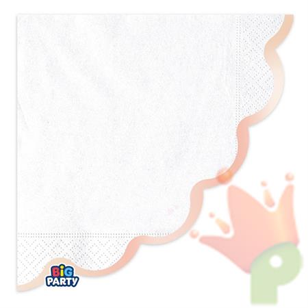 TOVAGLIOLI WAVY ROSA PERLATO 33X33CM 16PZ
