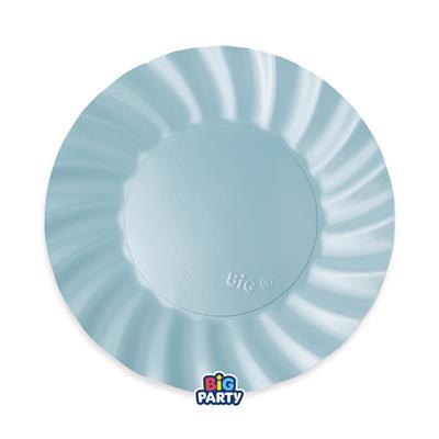 PIATTI WAVY CELESTE PERLATO 25CM 6PZ