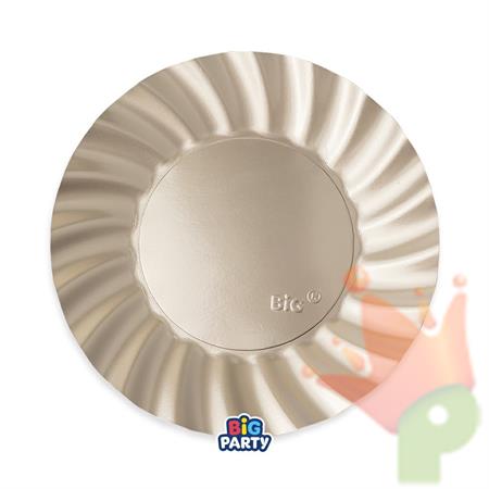 PIATTI WAVY CHAMPAGNE SATINATO 25CM 6PZ