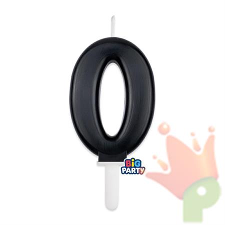 CANDELINA TINY PLUMP NUMERO 0 NERO 7CM
