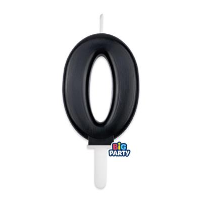 CANDELINA TINY PLUMP NUMERO 0 NERO 7CM