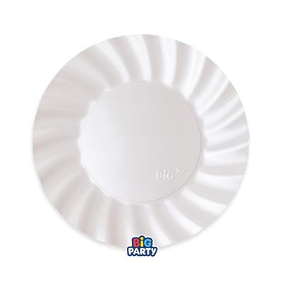PIATTI WAVY BIANCO PERLATO 20CM 6PZ