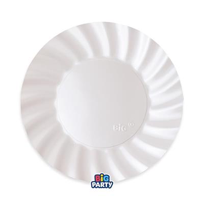 PIATTI WAVY BIANCO PERLATO 25CM 6PZ