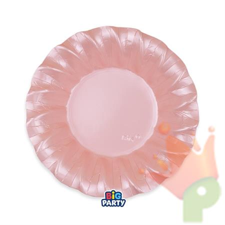 PIATTI FONDI WAVY ROSA PERLATO 24CM 6PZ