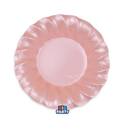 PIATTI FONDI WAVY ROSA PERLATO 24CM 6PZ
