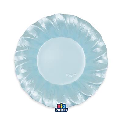 PIATTI FONDI WAVY CELESTE PERLATO 24CM 6PZ