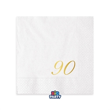 TOVAGLIOLI NUMERO 90 BIANCO 25X25CM 16PZ