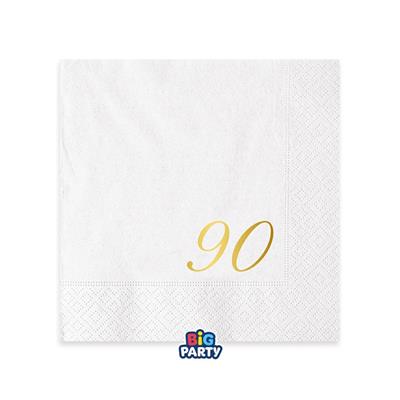 TOVAGLIOLI NUMERO 90 BIANCO 25X25CM 16PZ