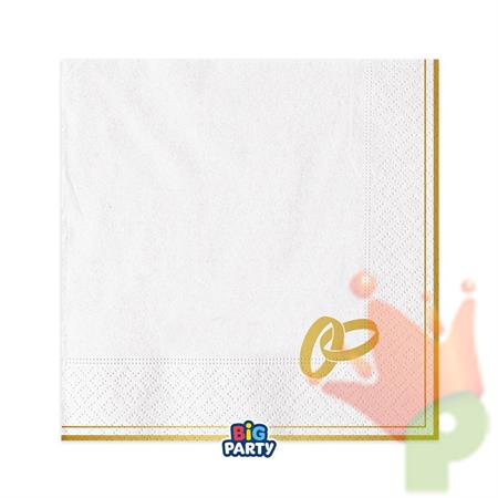TOVAGLIOLI FEDI BIANCO 25X25CM 16PZ