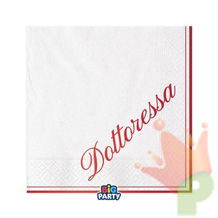 TOVAGLIOLI LAUREA DOTTORESSA 25X25CM 16PZ