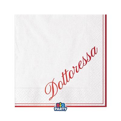 TOVAGLIOLI LAUREA DOTTORESSA 25X25CM 16PZ