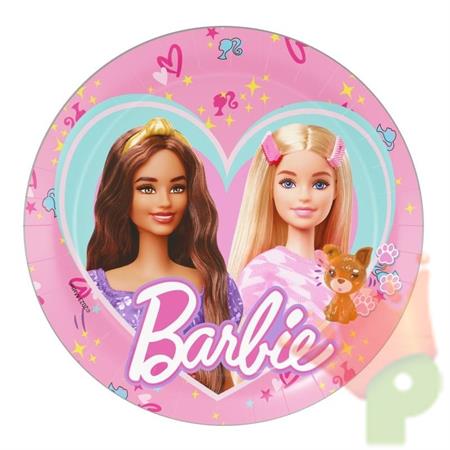 PIATTI BARBIE 18CM 8PZ