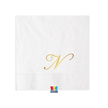 TOVAGLIOLI LETTERA N BIANCO 25X25CM 16PZ