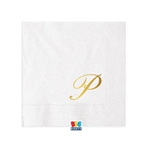 TOVAGLIOLI LETTERA P BIANCO 25X25CM 16PZ
