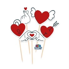 MINI CAKE TOPPER LOVE 5PZ