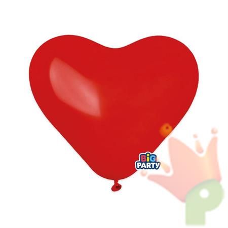 PALLONCINI A CUORE ROSSO 10INCH 25CM 8PZ
