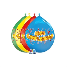 PALLONCINI BUON COMPLEANNO 10INCH 25CM 10PZ