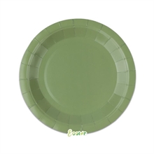 PIATTI ECOLOR VERDE OLIVA 24CM 25PZ