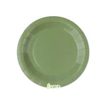 PIATTI ECOLOR VERDE OLIVA 18CM 25PZ