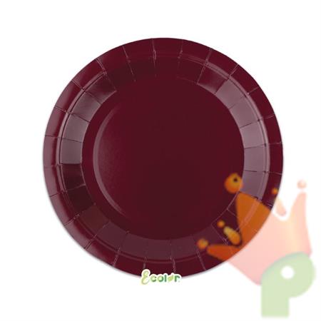 PIATTI ECOLOR BORDEAUX 24CM 25PZ
