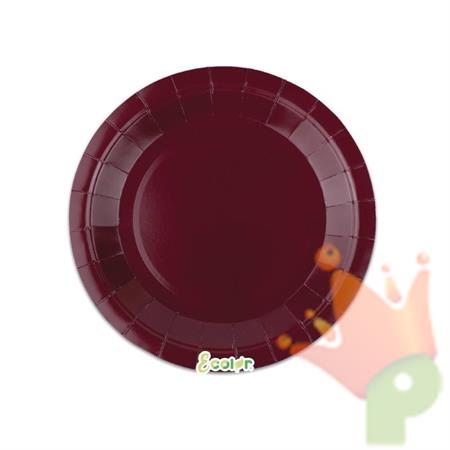 PIATTI ECOLOR BORDEAUX 18CM 25PZ