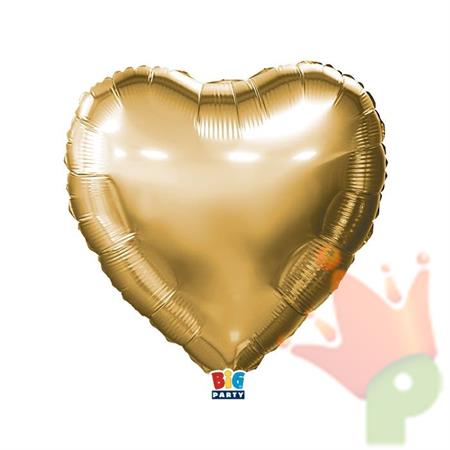 PALLONCINO MYLAR CUORE ORO METALLIZZATO 18INCH