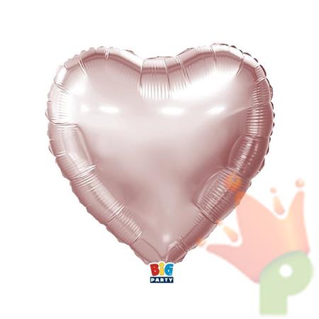 PALLONCINO MYLAR CUORE ROSA PASTELLO METALLIZZATO 18INCH