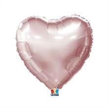 PALLONCINO MYLAR CUORE ROSA PASTELLO METALLIZZATO 18INCH
