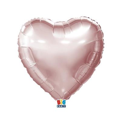 PALLONCINO MYLAR CUORE ROSA PASTELLO METALLIZZATO 18INCH