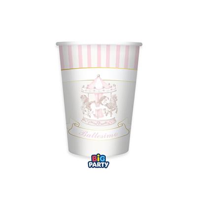 BICCHIERI BATTESIMO CARILLON ROSA 250CC 6PZ
