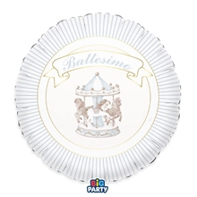 PALLONCINO MYLAR BATTESIMO CARILLON CELESTE 45CM