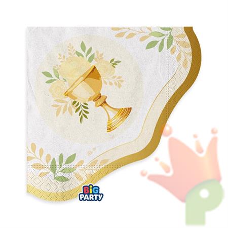 TOVAGLIOLI SANTA COMUNIONE 33X33CM 16PZ