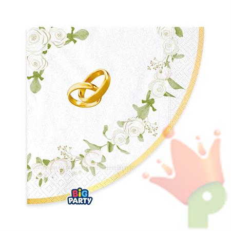 TOVAGLIOLI FOREVER TOGETHER PROMESSA 33X33CM 16PZ