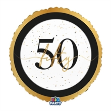 PALLONCINO MYLAR 50 ANNI HAPPY BIRTHDAY PRESTIGE 45CM