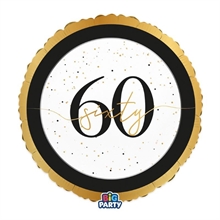 PALLONCINO MYLAR 60 ANNI HAPPY BIRTHDAY PRESTIGE 45CM