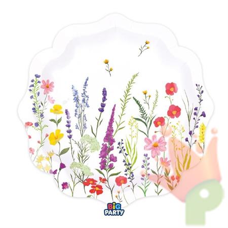 PIATTI FIORI DI CAMPO 25CM 6PZ