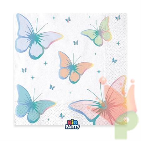 TOVAGLIOLI BUTTERFLY 33X33CM 16PZ