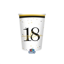 BICCHIERI HAPPY BIRTHDAY PRESTIGE 18 ANNI 250CC 6PZ