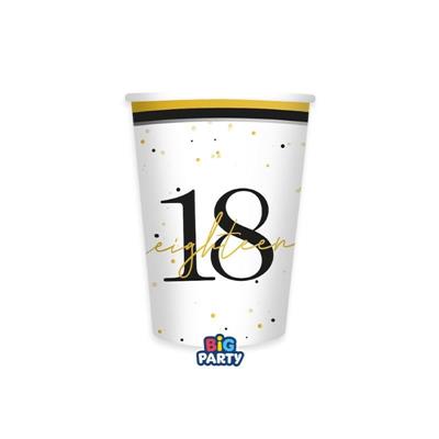BICCHIERI HAPPY BIRTHDAY PRESTIGE 18 ANNI 250CC 6PZ